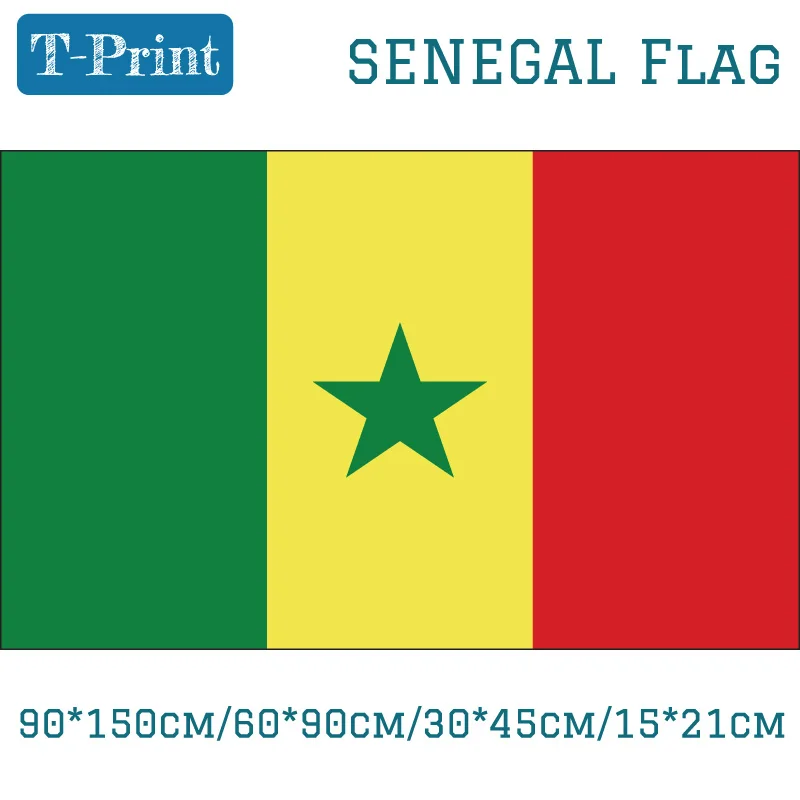 Senegal National Flag 90*150cm/60*90cm/40*60cm Flying Hanging Flag 15*21cm Hand Flag For National Day Celebration
Senegal National Flag 90*150cm/60*90cm/40*60cm Flying Hanging Flag 15*21cm Hand Flag For National Day Celebration