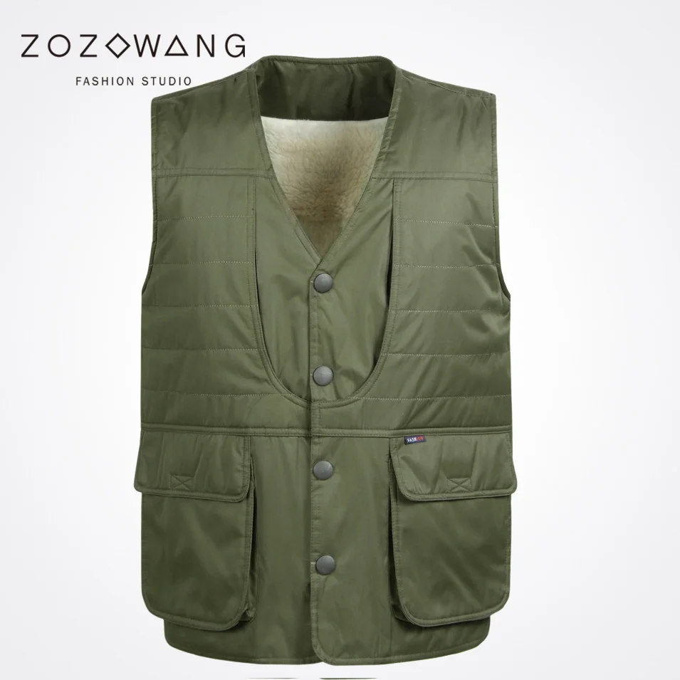 Zozowang new casual keep warm brushed winter V-Neck Single Breasted vest men plus size 3XL loose autumn winter waist coat men
Zozowang new casual keep warm brushed winter V-Neck Single Breasted vest men plus size 3XL loose autumn winter waist coat men