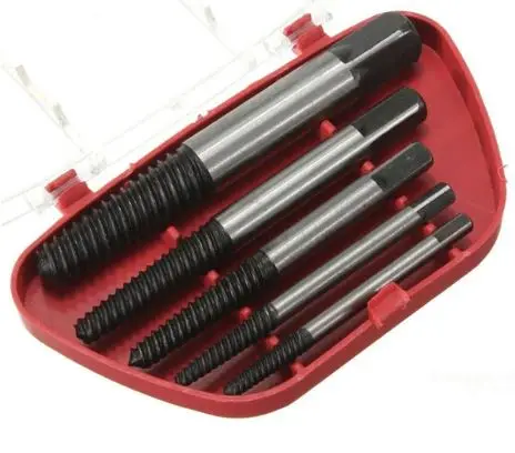 High-carbon steel 5/6 pcs broken Speed out damaged screw drill to extract Manual Kit bolt Remover Easy Out kit 3-22mm | Инструменты