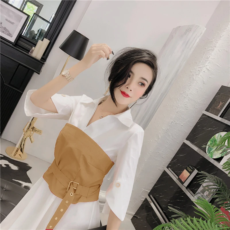 2019 Summer Elegant Dress Suit half Sleeve Slim Dress Office Lady Work Casual Dress
2019 Summer Elegant Dress Suit half Sleeve Slim Dress Office Lady Work Casual Dress