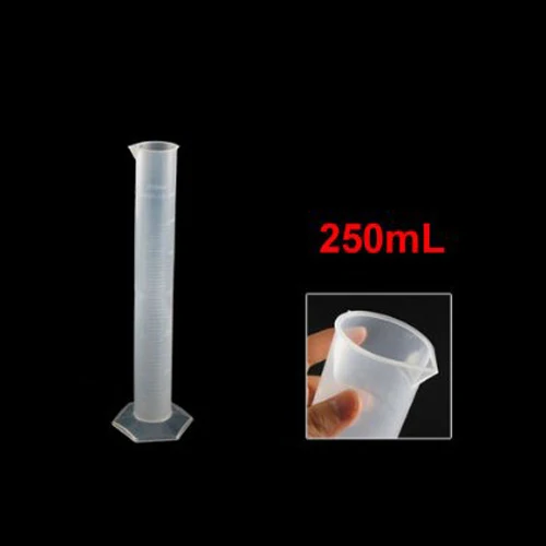 SOSW 250mL прозрачный белый пластиковый цилиндр для измерения жидкости|graduated