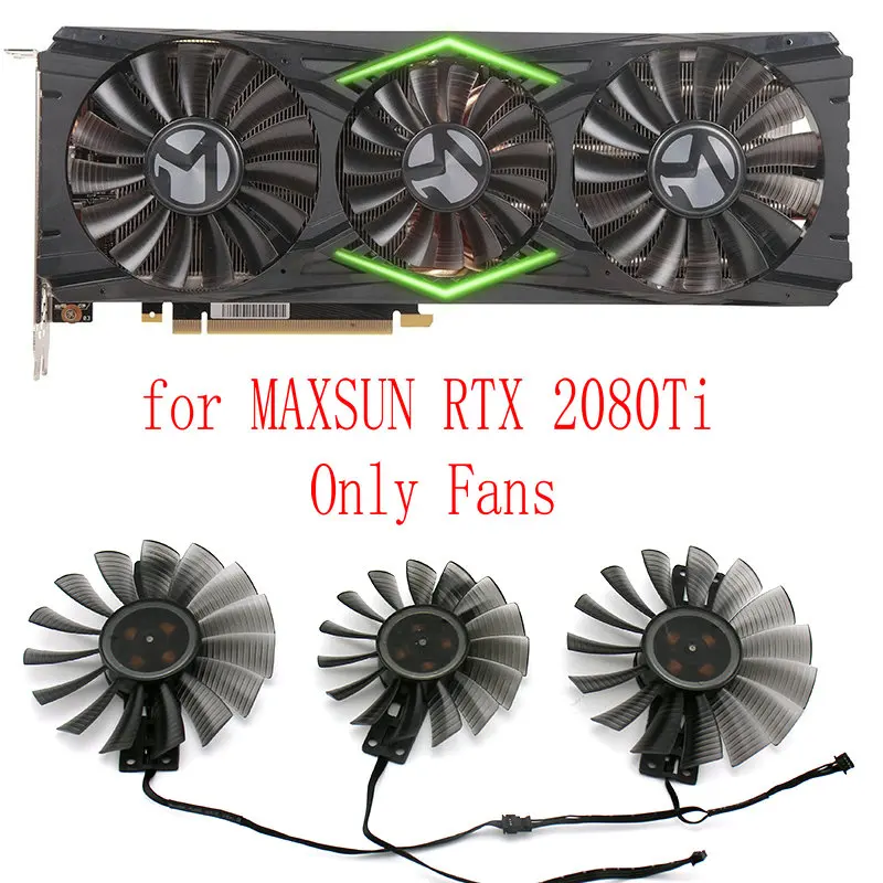 Оригинальный охлаждающий вентилятор для видеокарты MAXSUN RTX 2080Ti GA82S2M GA92S2H
Оригинальный охлаждающий вентилятор для видеокарты MAXSUN RTX 2080Ti GA82S2M GA92S2H