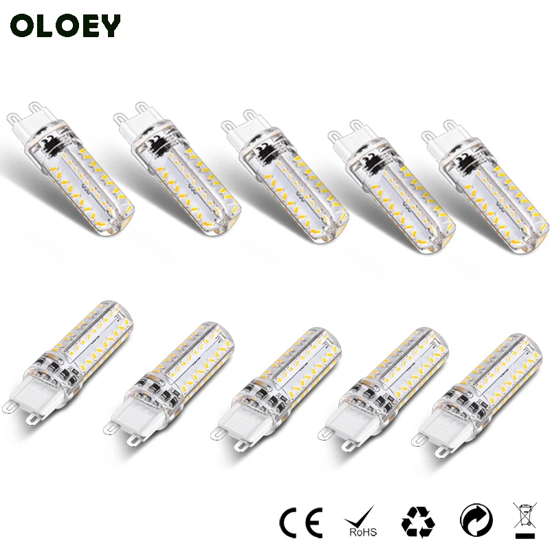 10pcs G9 LED Bulb 110V 220V Dimmable 3W LED G9 Lamp Corn Light 360 degree 3014SMD 72LED Replace 20w 30w Halogen Chandelier Light
10pcs G9 LED Bulb 110V 220V Dimmable 3W LED G9 Lamp Corn Light 360 degree 3014SMD 72LED Replace 20w 30w Halogen Chandelier Light