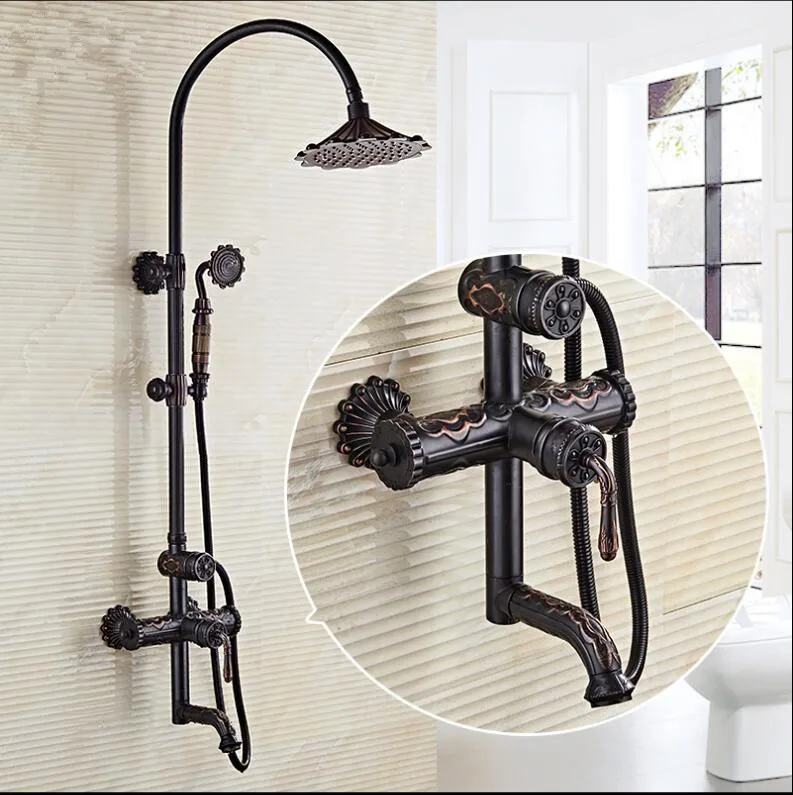 Черная масляная щетка, латунный набор для душа с резьбой, смеситель для душа, кран с ванной, латунный кран для ванны и душа, Набор смесителей ...
Черная масляная щетка, латунный набор для душа с резьбой, смеситель для душа, кран с ванной, латунный кран для ванны и душа, Набор смесителей ...