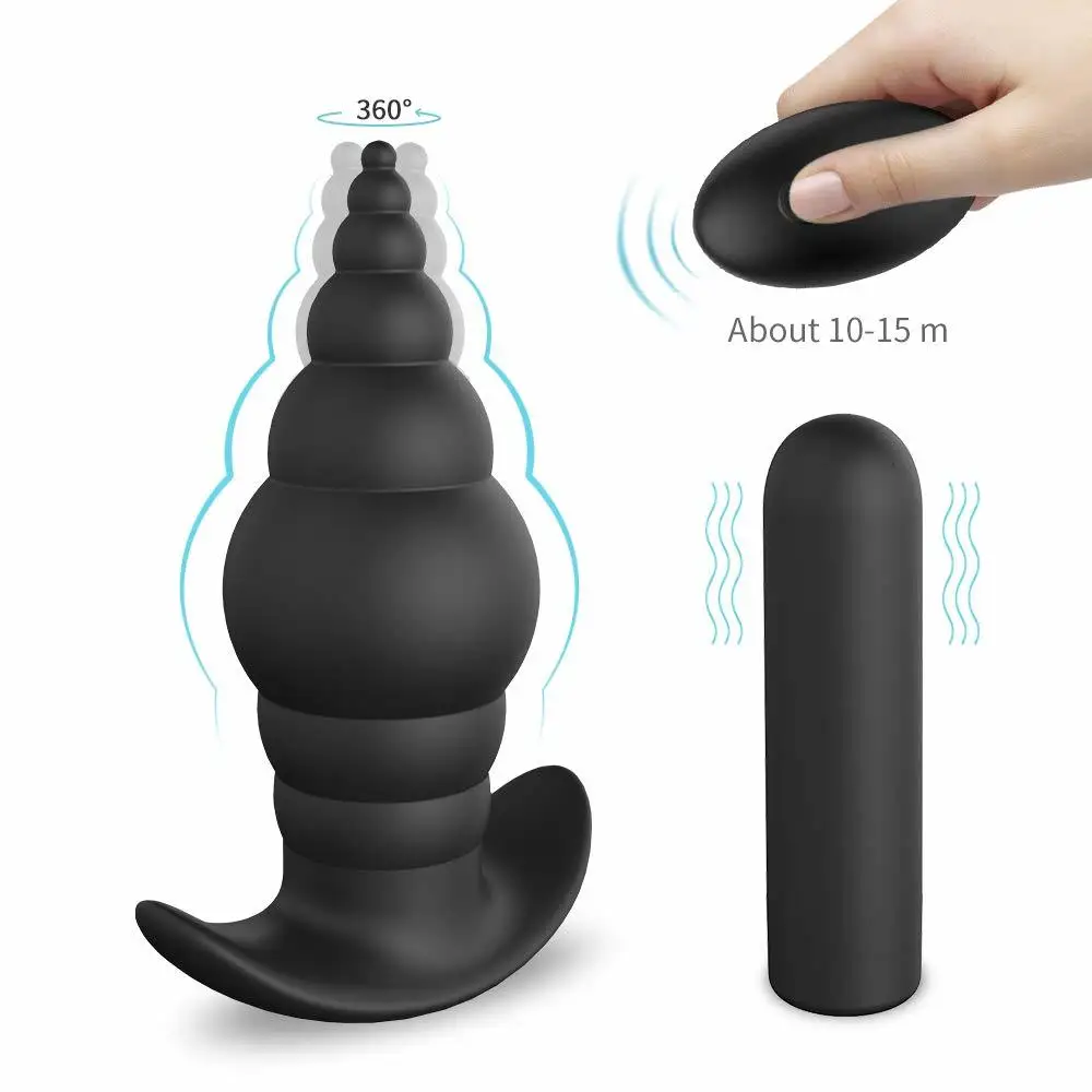 Анальная секс игрушка с 9 режимами вибрации перезаряжаемая мощная пробка мягкая