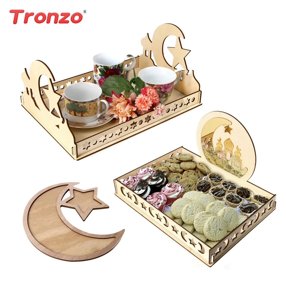 Tronzo EID Mubarak Wooden Plate Ramadan Moon Star Pastry Tray Ramadan Mubarak Decorations Islam Muslim DIY Hollow Party Supplies
Tronzo EID Mubarak Wooden Plate Ramadan Moon Star Pastry Tray Ramadan Mubarak Decorations Islam Muslim DIY Hollow Party Supplies