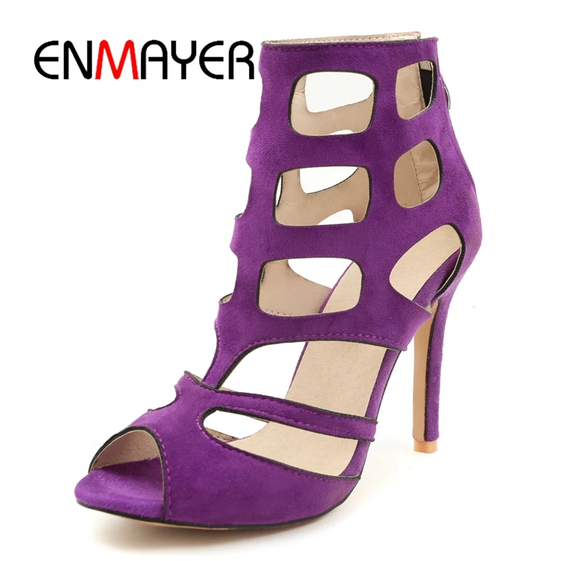 ENMAYER Ladies Peep Toe Sexy Wedding Faux Velvet High Heels Shoes Ankle Strap Sandals Women Pumps Size 34-46 ZYL198
ENMAYER Ladies Peep Toe Sexy Wedding Faux Velvet High Heels Shoes Ankle Strap Sandals Women Pumps Size 34-46 ZYL198