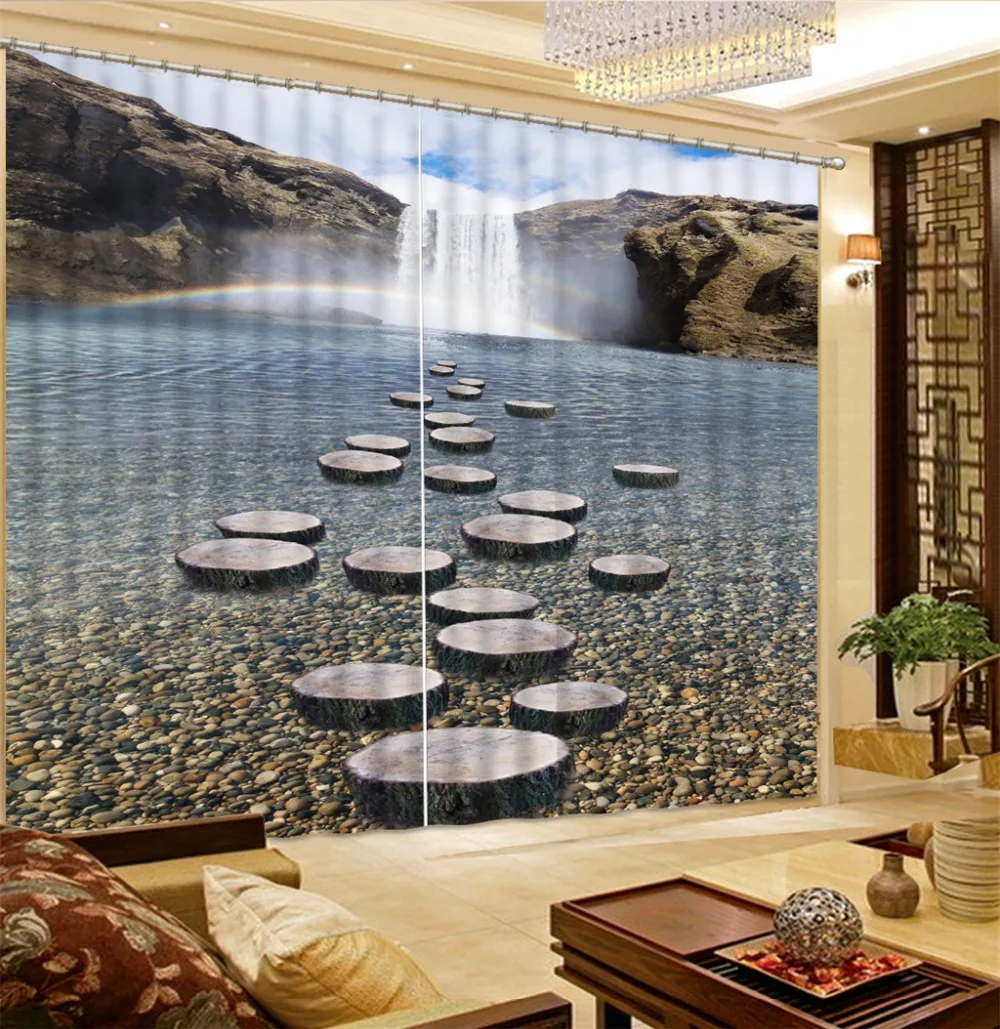 Waterfall Rainbow Cobblestone Forest Living Room Hotel Door Window Shading Curtain Finished Drapes Window Blackout Curtains
Waterfall Rainbow Cobblestone Forest Living Room Hotel Door Window Shading Curtain Finished Drapes Window Blackout Curtains