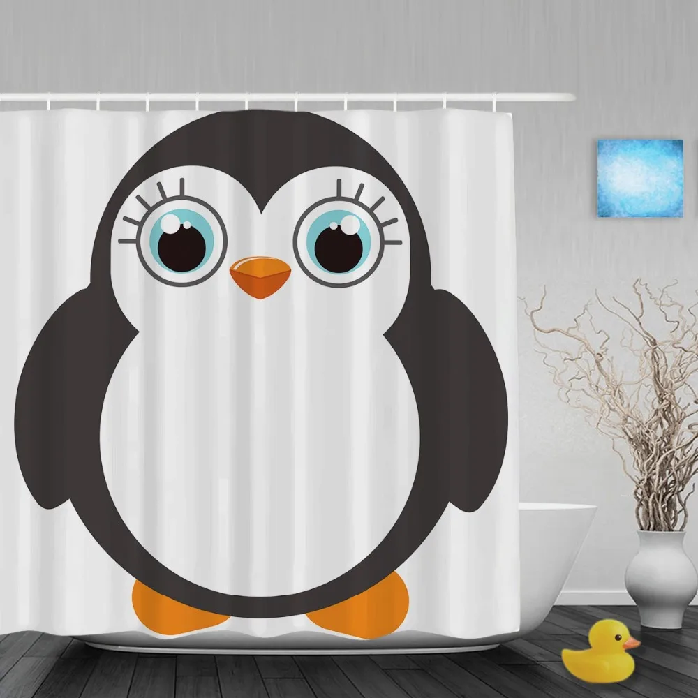Cute Fat Penguin Decor Bathroom Shower Curtain Cartoon Animals Shower Curtains Waterproof Mildew Polyester Fabric With Hooks
Cute Fat Penguin Decor Bathroom Shower Curtain Cartoon Animals Shower Curtains Waterproof Mildew Polyester Fabric With Hooks