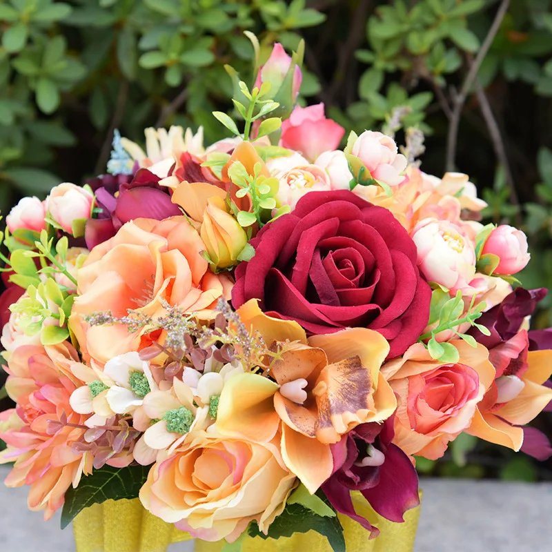 Peony Wedding Party Bridal Bouquet Flower European Style Core Peony High Grade Artificial Flowers Decorative 618
Peony Wedding Party Bridal Bouquet Flower European Style Core Peony High Grade Artificial Flowers Decorative 618