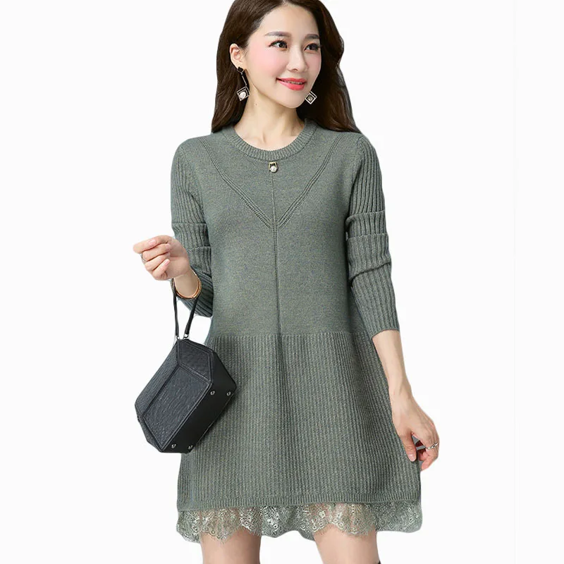 2017 NEW ARRIVAL WOMEN AUTUMN & WINTER KNITTING SWEATERS ROUND COLLAR LACE STITCHING GIRLS PULLOVERS BOTTOMING SUIT ZL740
2017 NEW ARRIVAL WOMEN AUTUMN & WINTER KNITTING SWEATERS ROUND COLLAR LACE STITCHING GIRLS PULLOVERS BOTTOMING SUIT ZL740