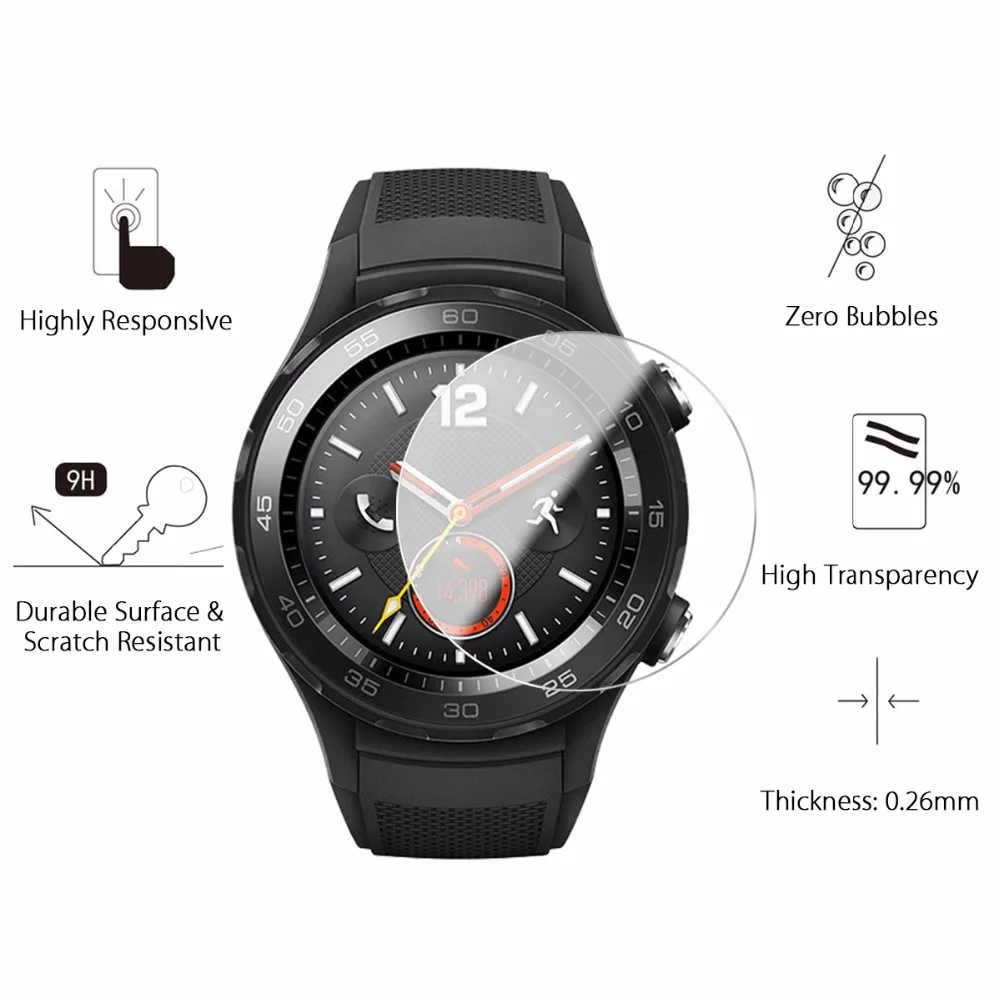 Для huawei Watch 2 Classic & Pro стекло протектор экрана sundatom закаленное 2.5D круглый край