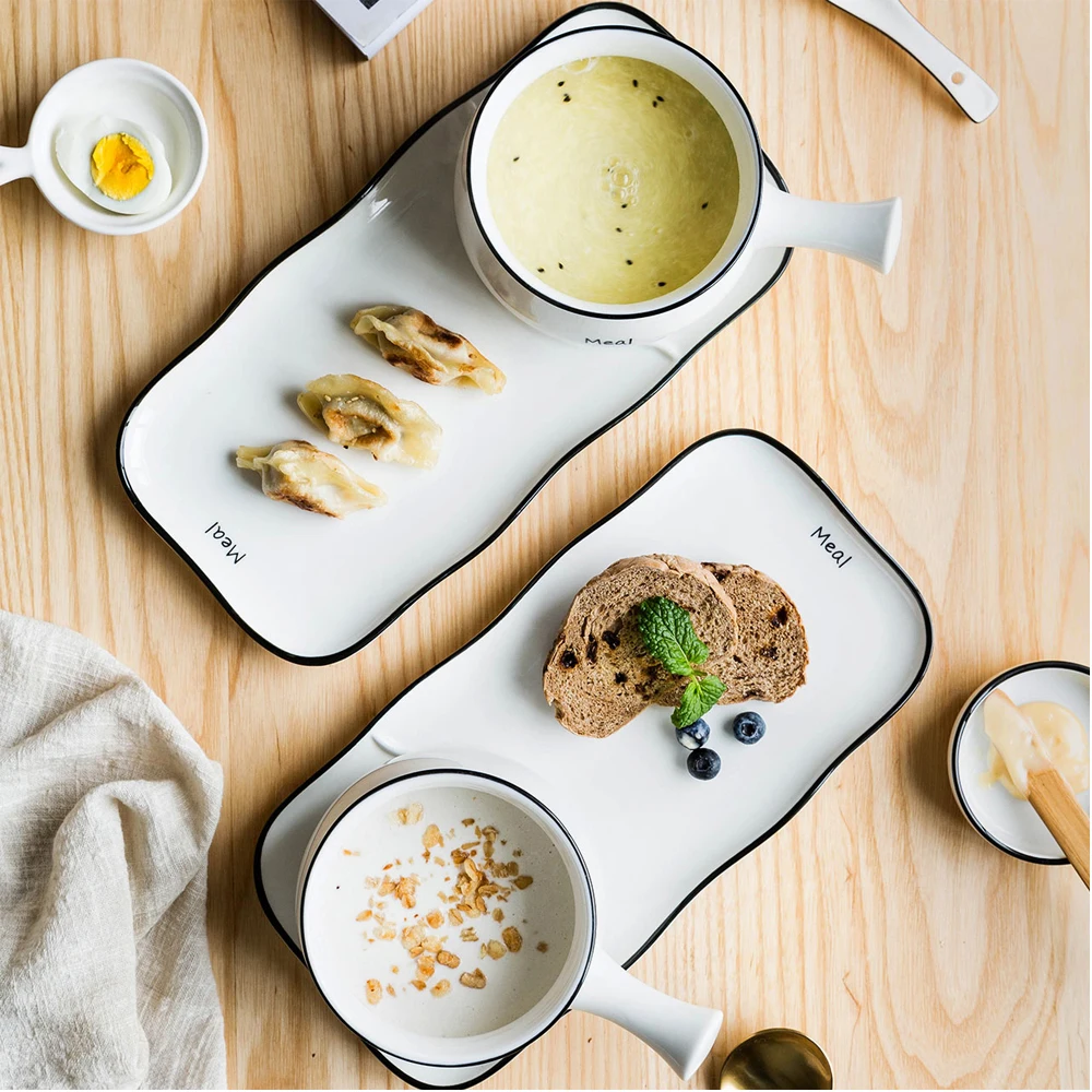 Ceramic tableware breakfast plate bread dessert plate Underglaze color ceramic tableware set home Western dish plate bowl set
Ceramic tableware breakfast plate bread dessert plate Underglaze color ceramic tableware set home Western dish plate bowl set