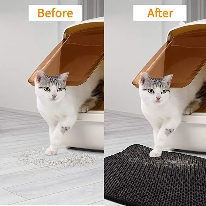 Водонепроницаемый коврик для кошачьих туалетов EVA двухслойный животных