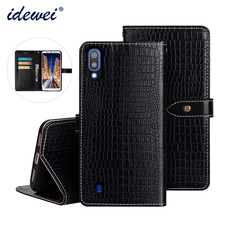 IDEWEI For Samsung Galaxy M10 Case Cover Luxury Leather Flip Case For Samsung M10 M105F Protective Phone Case Crocodile Grain
IDEWEI For Samsung Galaxy M10 Case Cover Luxury Leather Flip Case For Samsung M10 M105F Protective Phone Case Crocodile Grain