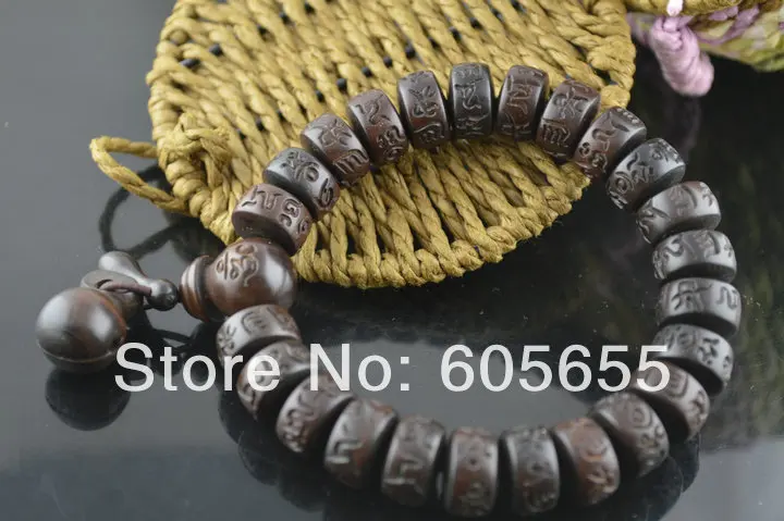 Carved Om mani padme hum Black Common Jujube Beaded Bracelets Fashion Mala Prayer Wood Rondelle Beads Jewelry
Carved Om mani padme hum Black Common Jujube Beaded Bracelets Fashion Mala Prayer Wood Rondelle Beads Jewelry