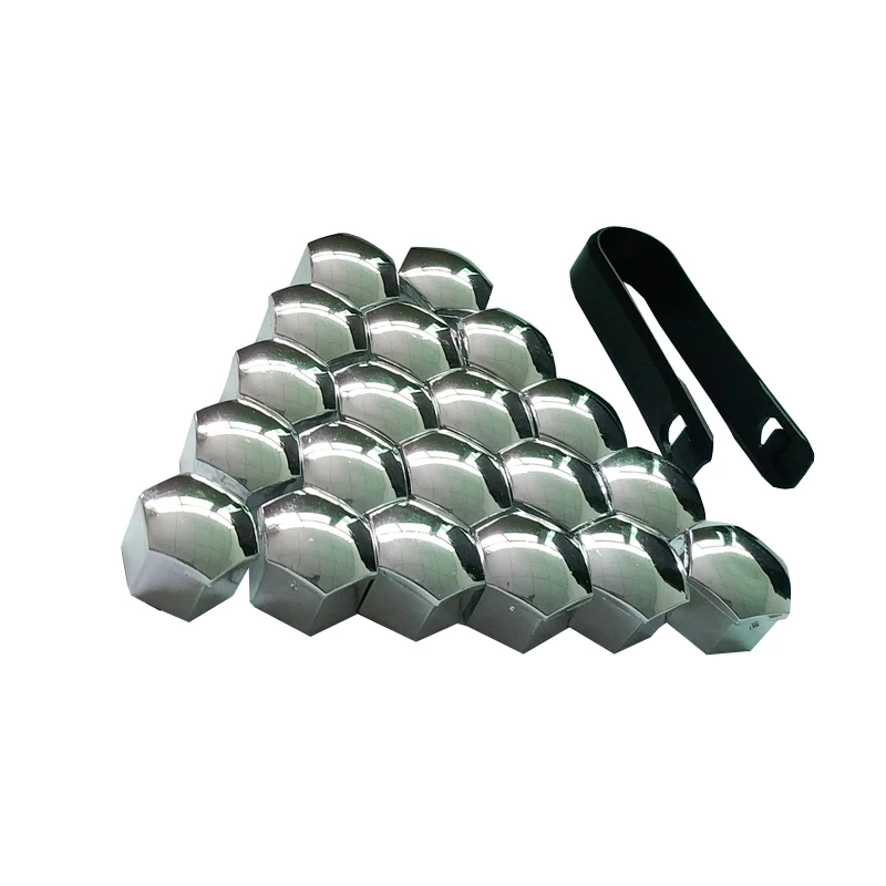SRXTZM 20pcs 17mm Universal Car Wheel Hub Lugs Nuts Bolts Rims Cover Dust Protective Cap Hexagonal Socket Chrome Tyre | Автомобили и