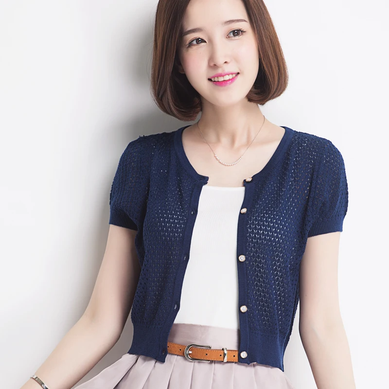 Short-Sleeve Cardigan Small Cape Female Short Design All-Match Air Conditioning Knitted Jacket Thin Kintwear y2k
Short-Sleeve Cardigan Small Cape Female Short Design All-Match Air Conditioning Knitted Jacket Thin Kintwear y2k