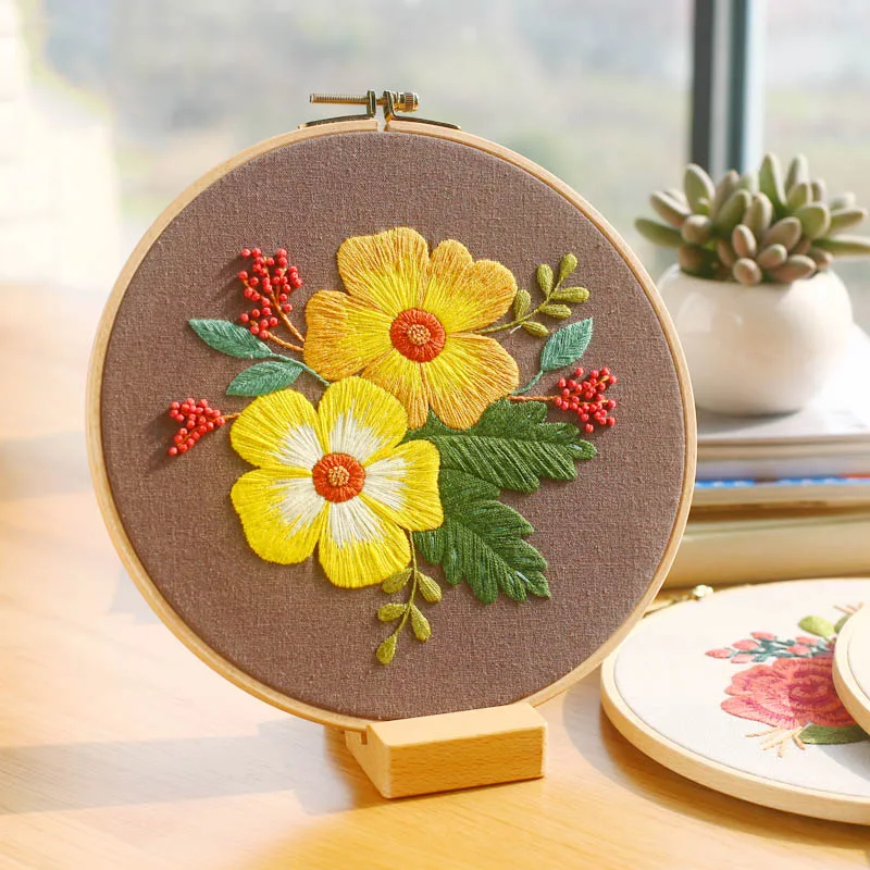 DIY Chinese Flower Embroidery Kit with Hoop Printed Flower Needlework Cross-Stitching Set Swing Art Craft Wall Home Decor
DIY Chinese Flower Embroidery Kit with Hoop Printed Flower Needlework Cross-Stitching Set Swing Art Craft Wall Home Decor