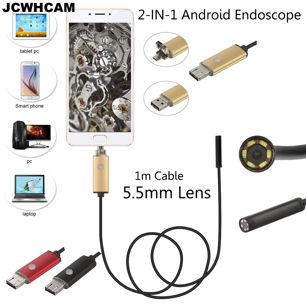 JCWHCAM 1 м микро USB Android эндоскоп камера 5,5 мм Len Гибкая Змея USB труба портативный осмотр микро USB бороскоп камера
JCWHCAM 1 м микро USB Android эндоскоп камера 5,5 мм Len Гибкая Змея USB труба портативный осмотр микро USB бороскоп камера