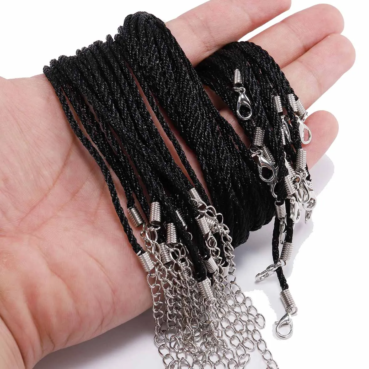 10Pcs/lot Dia 1.8mm Black Braided Cord Wire Lobster Clasp Adjustable Braided Rope Pendant Bracelet Wire For DIY Jewelry Making
10Pcs/lot Dia 1.8mm Black Braided Cord Wire Lobster Clasp Adjustable Braided Rope Pendant Bracelet Wire For DIY Jewelry Making