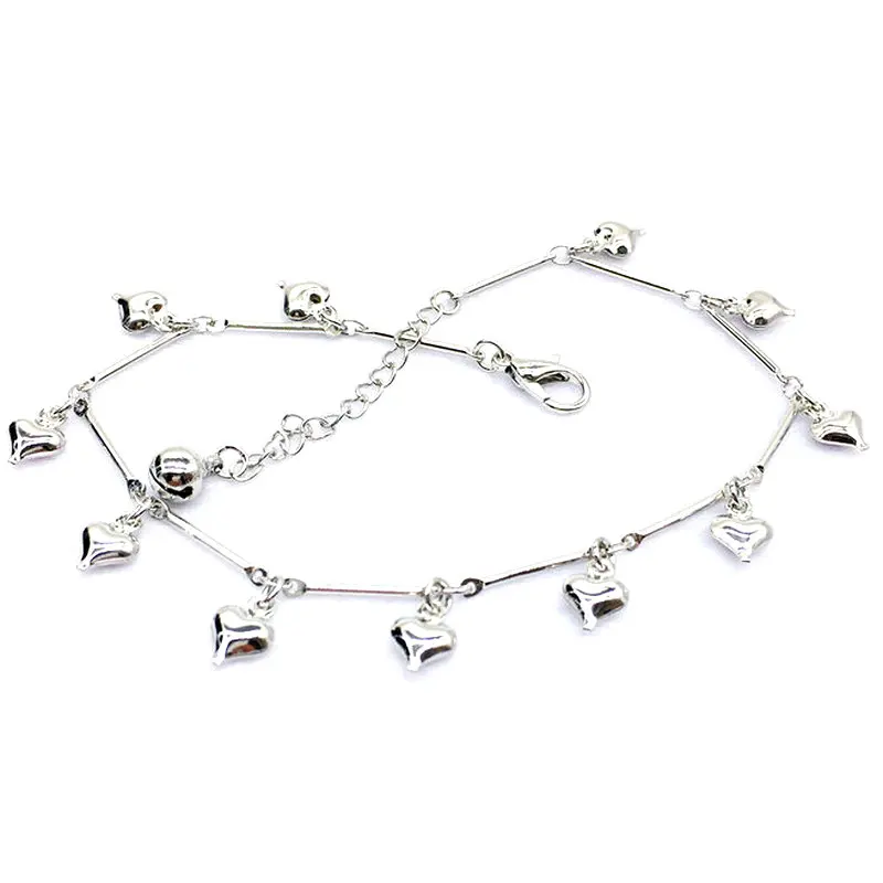 Anklets For Women Tornozeleiras Foot Chain Free Shipping Wholesale 10pcs Heart Charms Link Metal Anklet, Ankle Chain,fashion
Anklets For Women Tornozeleiras Foot Chain Free Shipping Wholesale 10pcs Heart Charms Link Metal Anklet, Ankle Chain,fashion