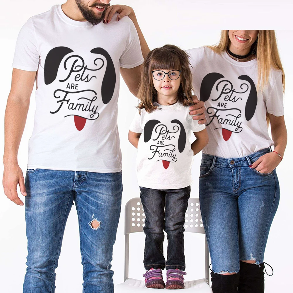 Sale Family Look Matching Outfits Short Sleeve T Shirt Mother And Daughter Creative Dog Design Letter Father Son Cotton Clothing
Sale Family Look Matching Outfits Short Sleeve T Shirt Mother And Daughter Creative Dog Design Letter Father Son Cotton Clothing