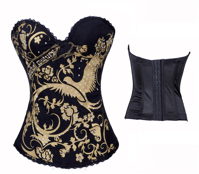 Sapubonva Corsets Bustiers Tops Rhinestone Animal Phoenix Print Overbust Corset Pattern Sexy Corselet Burlesque Women Vintage
Sapubonva Corsets Bustiers Tops Rhinestone Animal Phoenix Print Overbust Corset Pattern Sexy Corselet Burlesque Women Vintage