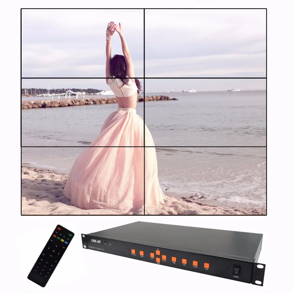 LINK-MI 2x3 Video Wall Controller HDMI Processor stitching 6 image processor screen splicing HDMI VGA AV USB Processor Converter
LINK-MI 2x3 Video Wall Controller HDMI Processor stitching 6 image processor screen splicing HDMI VGA AV USB Processor Converter
