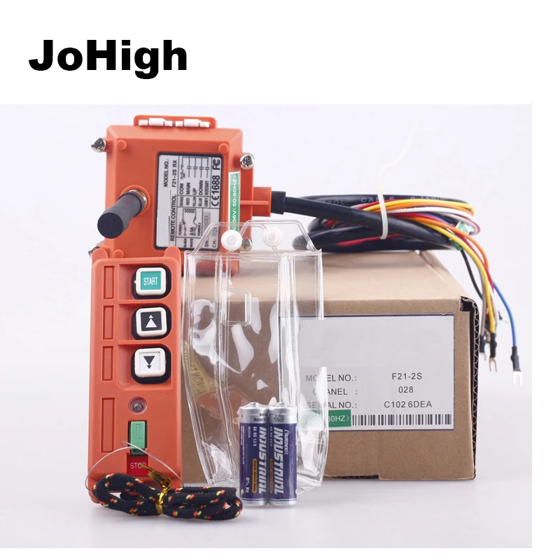 JoHigh Small Portable 1 transmitter + 1 receiver Wireless Industrial Electric Hoist Remote Control 380V 220V 36V 24V
JoHigh Small Portable 1 transmitter + 1 receiver Wireless Industrial Electric Hoist Remote Control 380V 220V 36V 24V