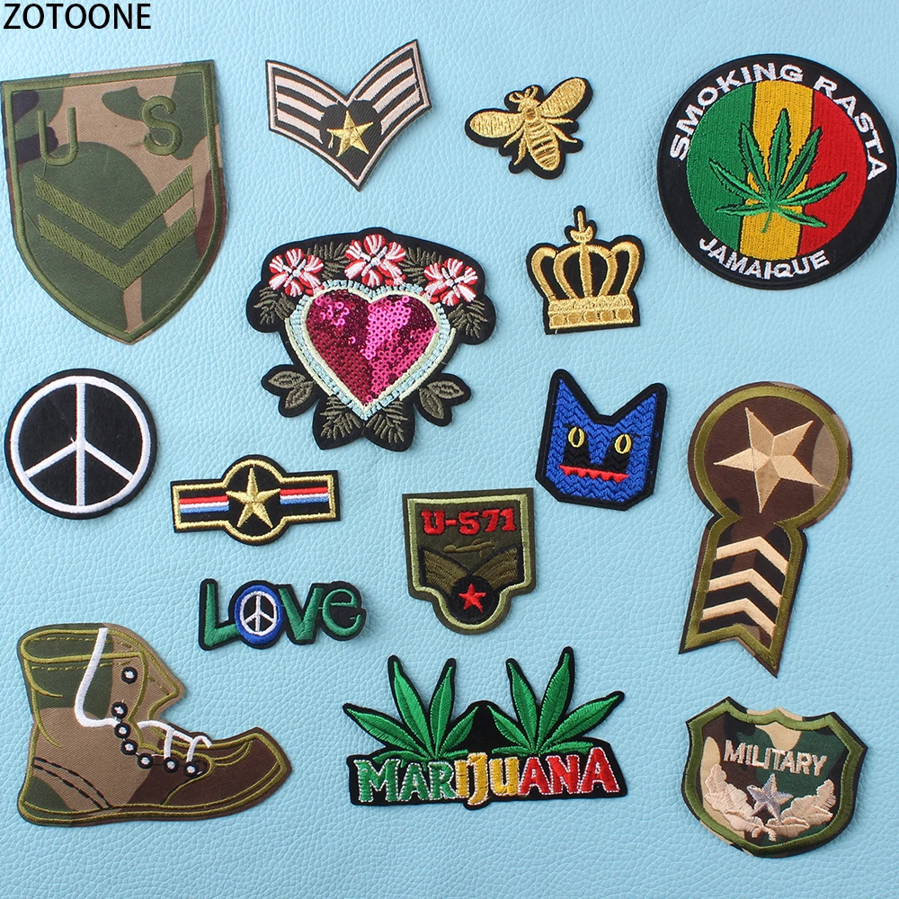 ZOTOONE Leaves Military Stripes Patch for Clothing Sequin Applications Stickers Garment Embroidered Patches for Clothes Badges E
ZOTOONE Leaves Military Stripes Patch for Clothing Sequin Applications Stickers Garment Embroidered Patches for Clothes Badges E