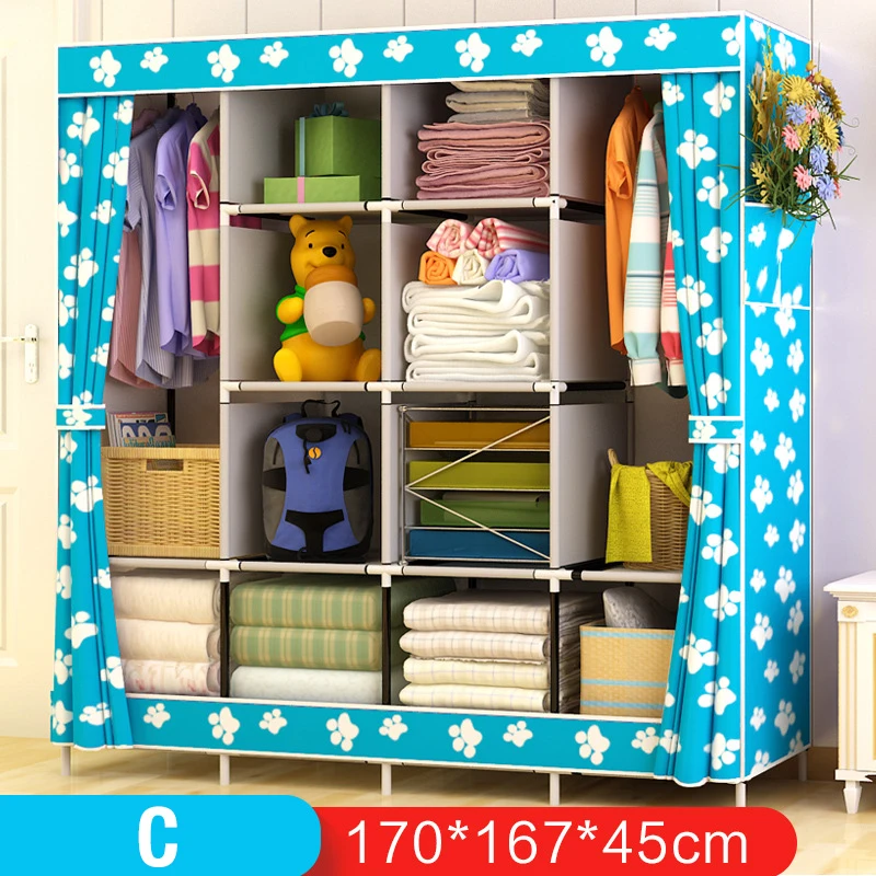Non-woven Cloth Wardrobe Closet Large Wardrobe Multifunction Dustproof Storage Cabinet Folding Fabric Wardrobe Bedroom Furniture
Non-woven Cloth Wardrobe Closet Large Wardrobe Multifunction Dustproof Storage Cabinet Folding Fabric Wardrobe Bedroom Furniture