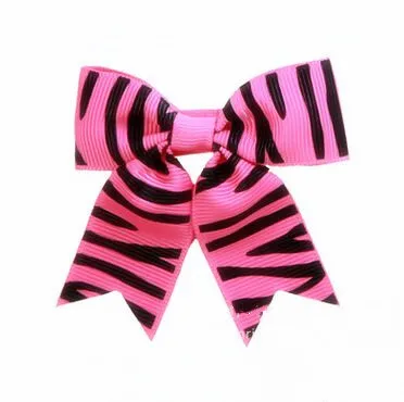 

200pcs/lot 3 inch Hot Pink Zebra Pattern Boutique Hair Bow for Adult Girl
