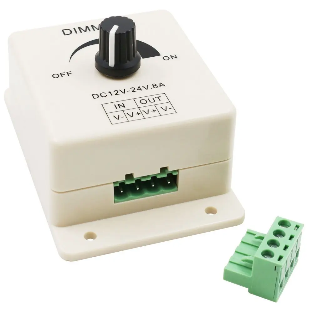 LED Dimmer Switch DC 12V 24V 8A Adjustable Brightness Lamp Bulb Strip Driver Single Color Light Power Supply Controller
LED Dimmer Switch DC 12V 24V 8A Adjustable Brightness Lamp Bulb Strip Driver Single Color Light Power Supply Controller