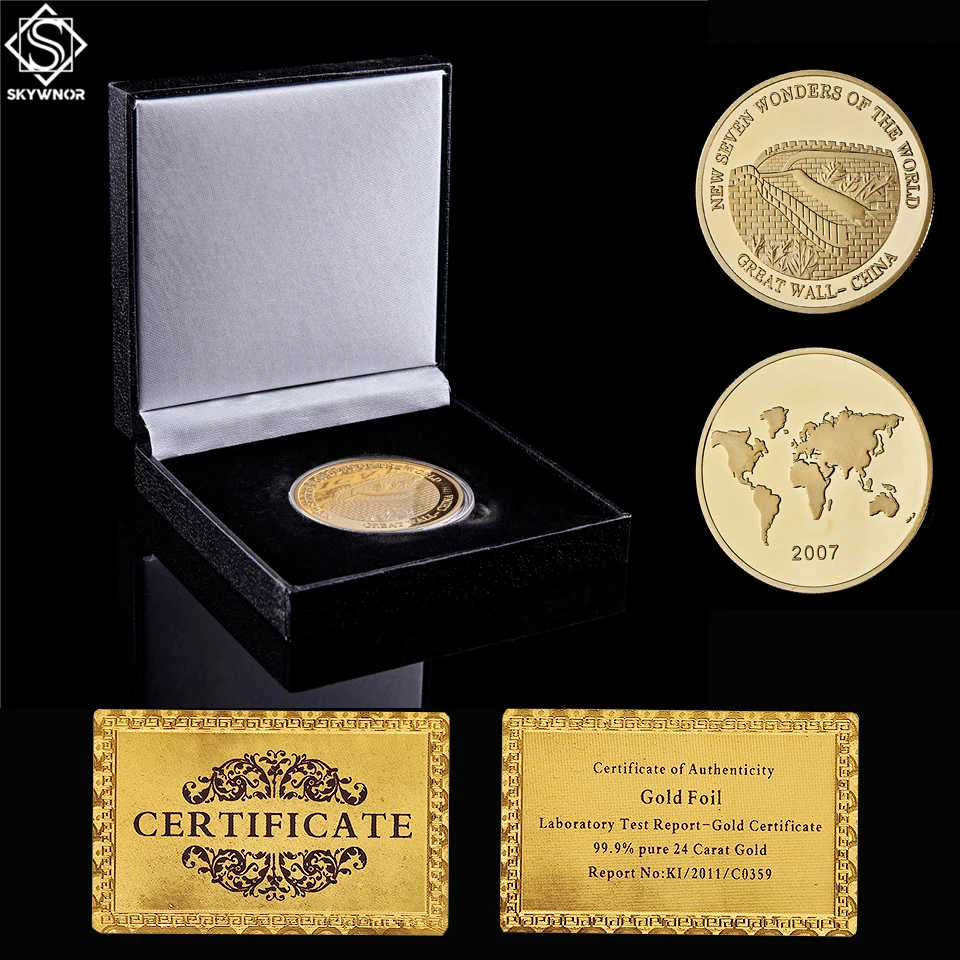 2007 China Feng Shui Thousand Years Dynasty The Great Wall New Seven Wonders of The World Token Value Coin W/ Luxury Display Bo
2007 China Feng Shui Thousand Years Dynasty The Great Wall New Seven Wonders of The World Token Value Coin W/ Luxury Display Bo