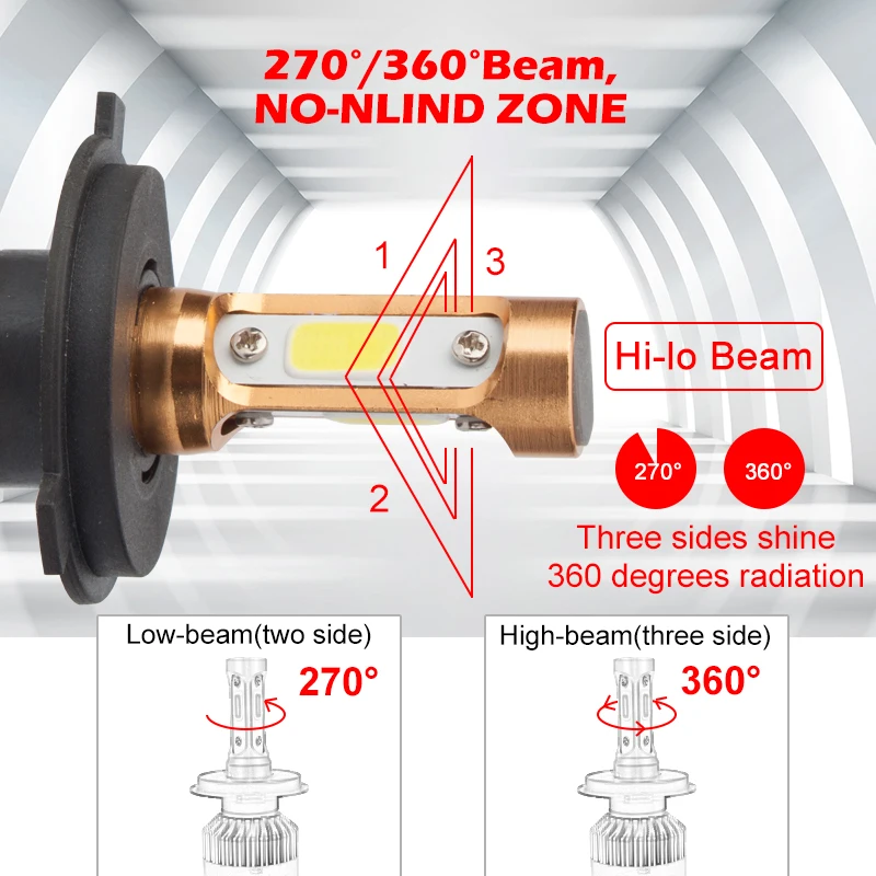 H11 H7 светодиодный H4 головной светильник лампы 2 шт. H1 H3 HB4 9006 HB3 9005 H13 72W 8000lm 6500K Авто H 7