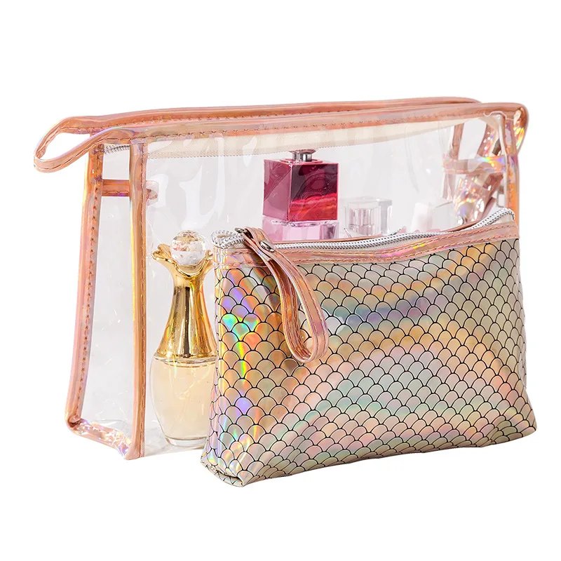 2 Pcs Sets Women PVC Scale Cosmetic Bag Laser Dazzling Washiong Toiletry Kits Makeup Bag Female Travel Organizer Neceser Mujer
2 Pcs Sets Women PVC Scale Cosmetic Bag Laser Dazzling Washiong Toiletry Kits Makeup Bag Female Travel Organizer Neceser Mujer
