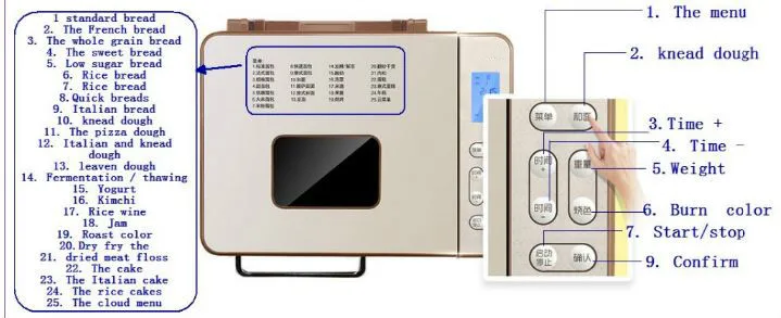 Free shipping Household multifunctional automatic steel and fruit cakes bread machine Bread Makers Bread machine
Free shipping Household multifunctional automatic steel and fruit cakes bread machine Bread Makers Bread machine
