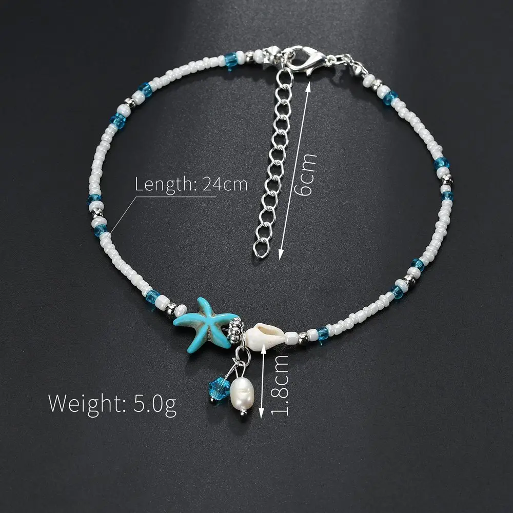 Fashion Starfish Anklet Beads Anklets For Women Imitation Pearls Handmade Sandal Bracelet Foot Boho Jewelry Best Gift
Fashion Starfish Anklet Beads Anklets For Women Imitation Pearls Handmade Sandal Bracelet Foot Boho Jewelry Best Gift