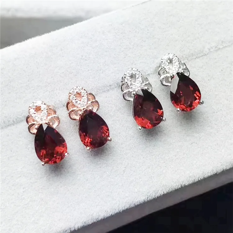 KJJEAXCMY fine jewelry 925 Pure silver inlaid with natural garnet female ear nail jewelry A
KJJEAXCMY fine jewelry 925 Pure silver inlaid with natural garnet female ear nail jewelry A