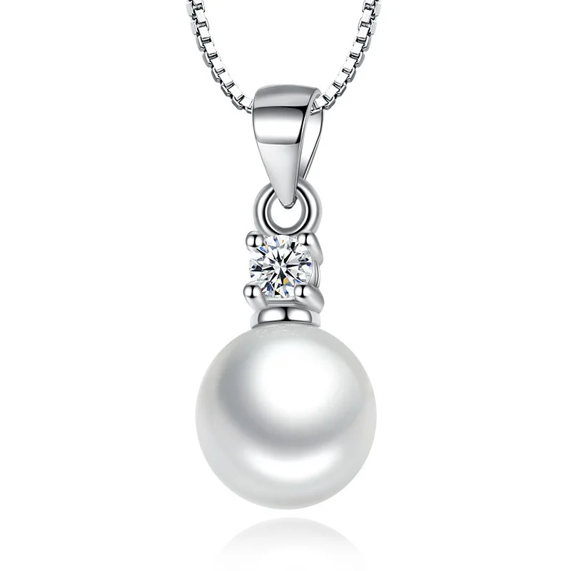 Fashion Shiny Crystal pearl 925 Sterling Silver Ladies'Pendant Necklaces Women Jewelry Birthday Gift Drop Shipping
Fashion Shiny Crystal pearl 925 Sterling Silver Ladies'Pendant Necklaces Women Jewelry Birthday Gift Drop Shipping