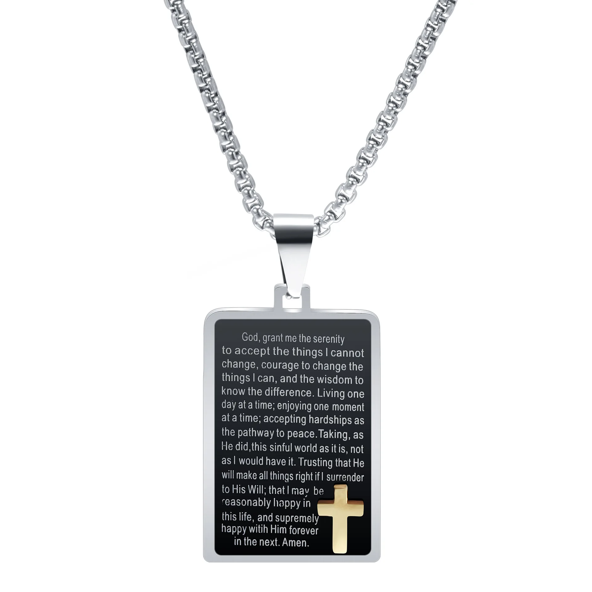 New Vintage Bible Pendant Necklace Stainless Steel Crucified Jesus Cross Necklaces For Christian Jewelry
New Vintage Bible Pendant Necklace Stainless Steel Crucified Jesus Cross Necklaces For Christian Jewelry