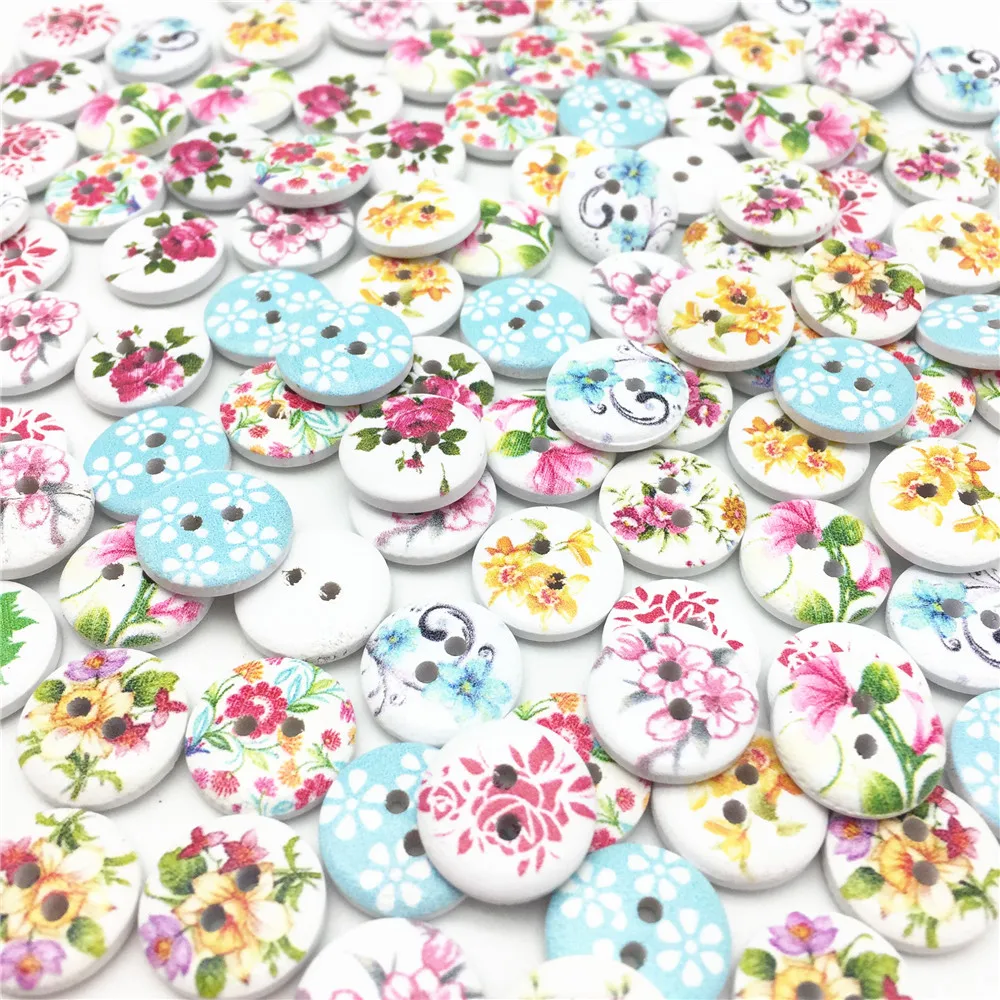 100pcs Flowers Florals Printed Wood Buttons 15mm 2 Holes Round DIY Button Embellishment Scrapbooking Cardmaking
100pcs Flowers Florals Printed Wood Buttons 15mm 2 Holes Round DIY Button Embellishment Scrapbooking Cardmaking