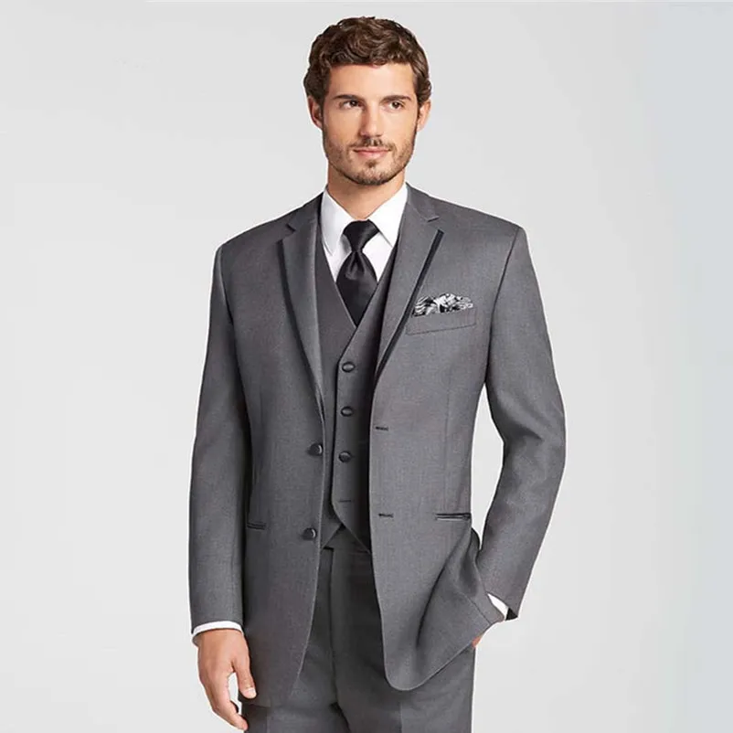 Deep Grey Men Suits Wedding Groom Tuxedos for men Custom Made Cheap Wedding Suits Prom Party Wear (jacket+pant+vest)
Deep Grey Men Suits Wedding Groom Tuxedos for men Custom Made Cheap Wedding Suits Prom Party Wear (jacket+pant+vest)