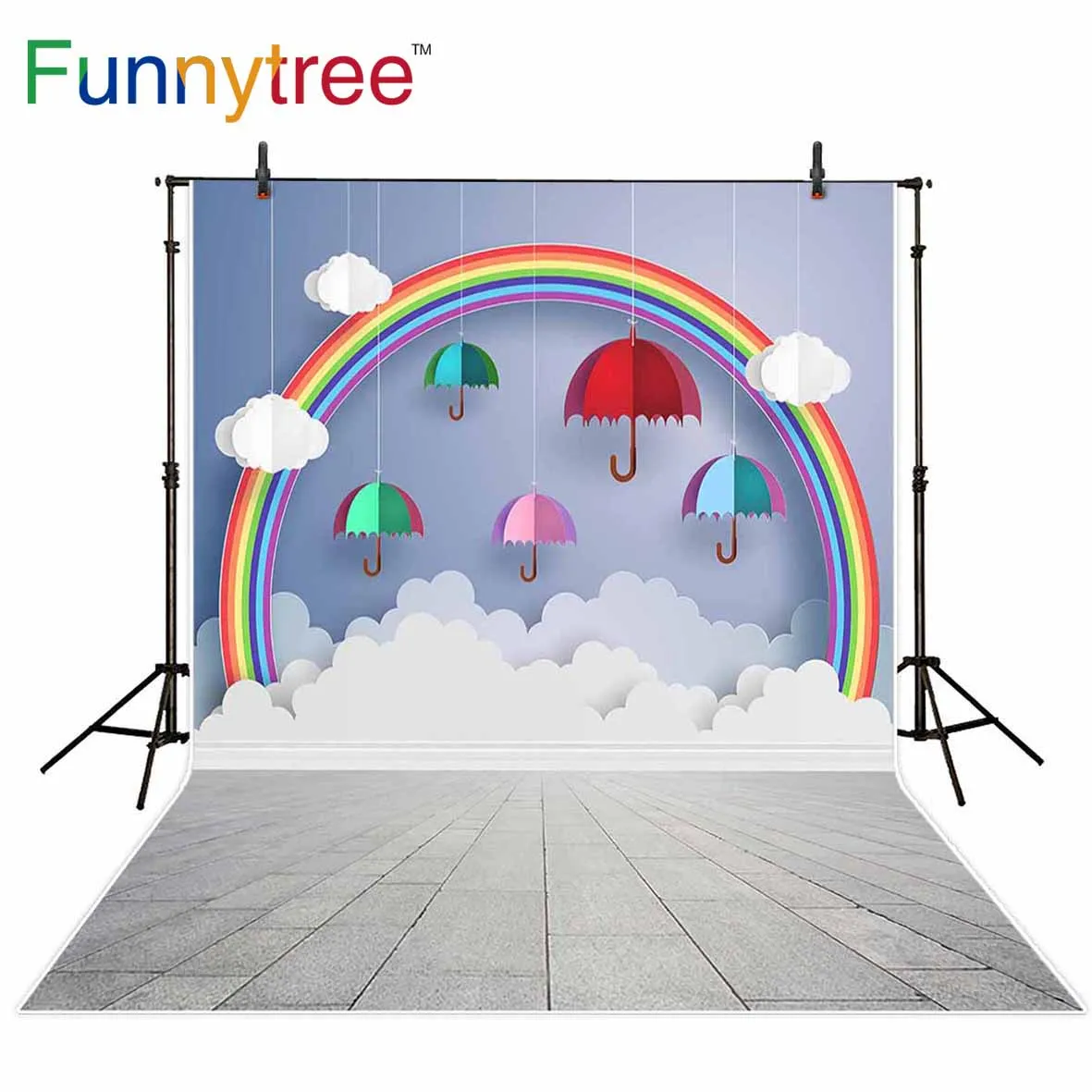 Фотофоны Funnytree для фотостудии Радуга небо облако красочный зонтик кирпичный пол дети Фон для фотосъемки
Фотофоны Funnytree для фотостудии Радуга небо облако красочный зонтик кирпичный пол дети Фон для фотосъемки