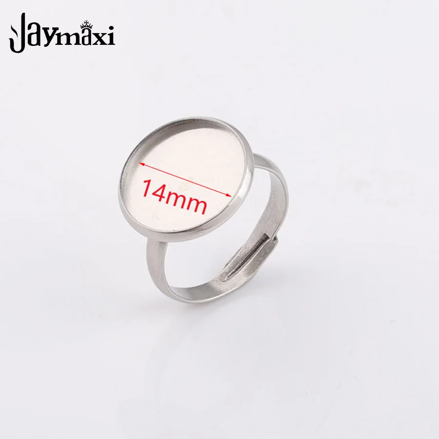 Jaymaxi Diameter 14mm DIY Empty Ring Stainless Steel Bottom Support Adjustable Round Ring Accessories 20Pieces/lot
Jaymaxi Diameter 14mm DIY Empty Ring Stainless Steel Bottom Support Adjustable Round Ring Accessories 20Pieces/lot