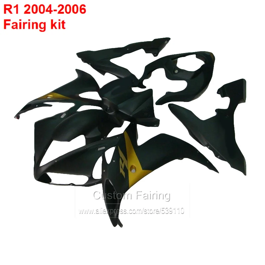 Hot Fairings For YAMAHA YZF R1 2004 2005 2006 ( Black + gold ) Injection fairing kit XL75
Hot Fairings For YAMAHA YZF R1 2004 2005 2006 ( Black + gold ) Injection fairing kit XL75