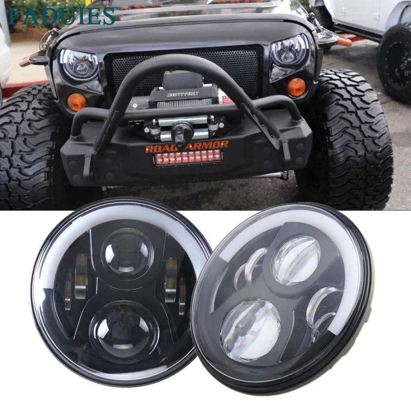 FADUIES 7 "круглый светодиодный фар 50 Вт Высокая ближнего света для Jeep Wrangler JK фары с Halo Ангел глаз и указатели поворота и DRL
FADUIES 7 "круглый светодиодный фар 50 Вт Высокая ближнего света для Jeep Wrangler JK фары с Halo Ангел глаз и указатели поворота и DRL