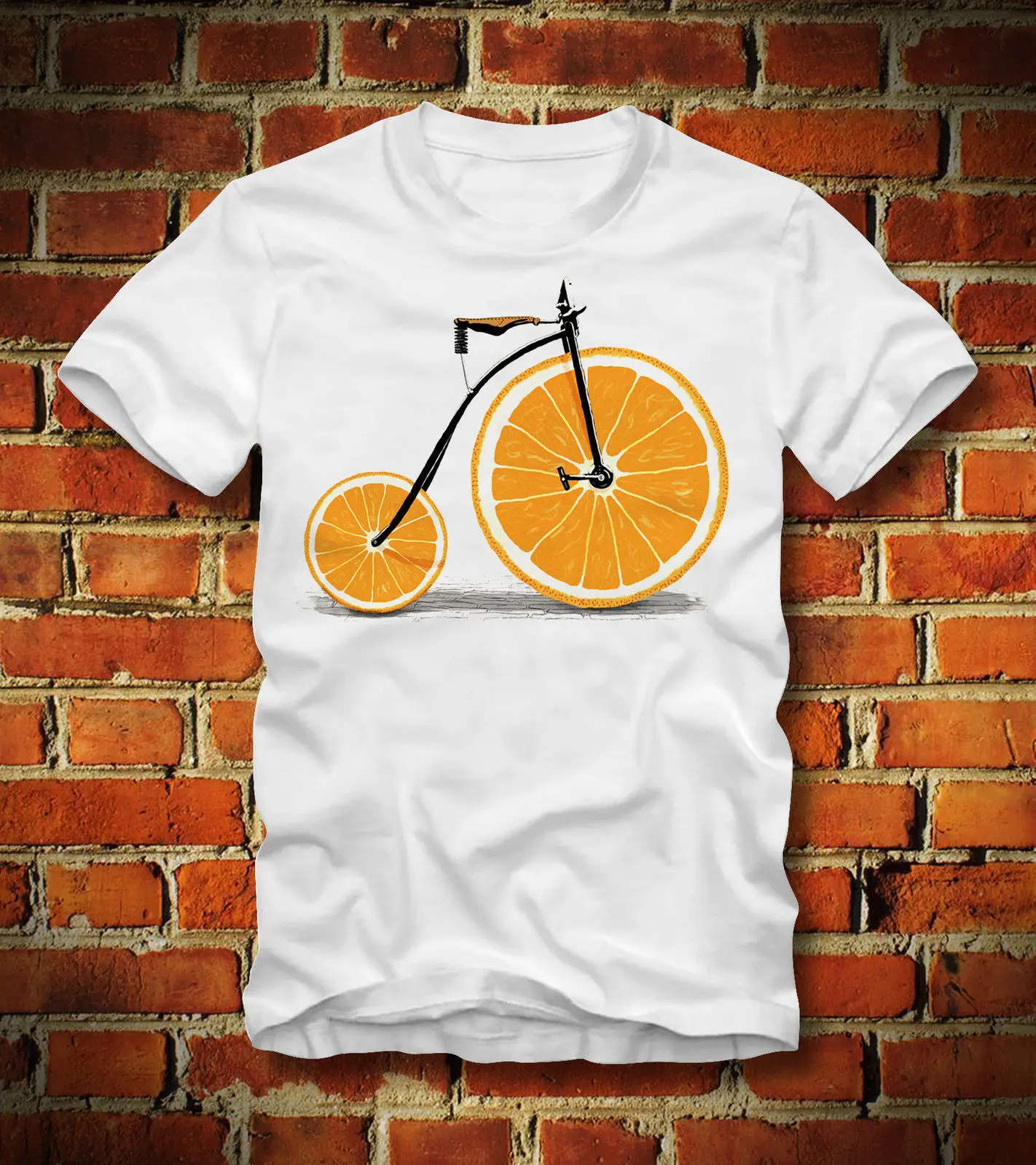 Футболка HOCHRAD с высоким колесом FIXIE BICYCLE FAHRRAD TOUR FUNCartoon Мужская Унисекс Новая модная