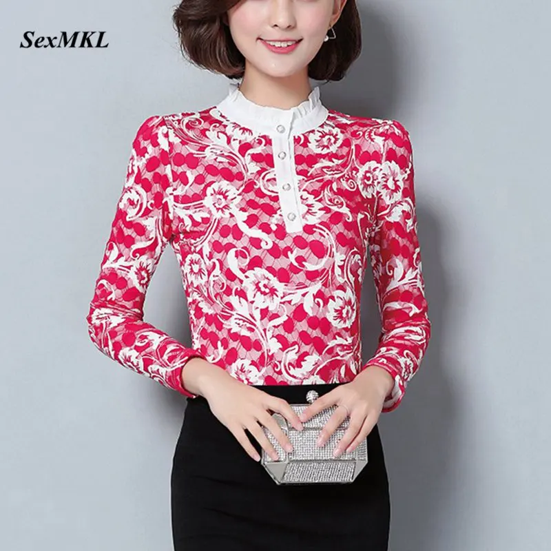 SEXMKL Plus Size Ladies Lace Tops Women Autumn Long Sleeve Print Blouse 2020 Winter Korean Thick Floral Office Lace Shirt Blusas
SEXMKL Plus Size Ladies Lace Tops Women Autumn Long Sleeve Print Blouse 2020 Winter Korean Thick Floral Office Lace Shirt Blusas